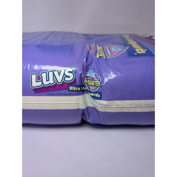 Luvs Vintage 2002 Size 1 Barney Diapers Ultra Leakguards SEALED New 56 Vtg Rare - Picture 15 of 16
